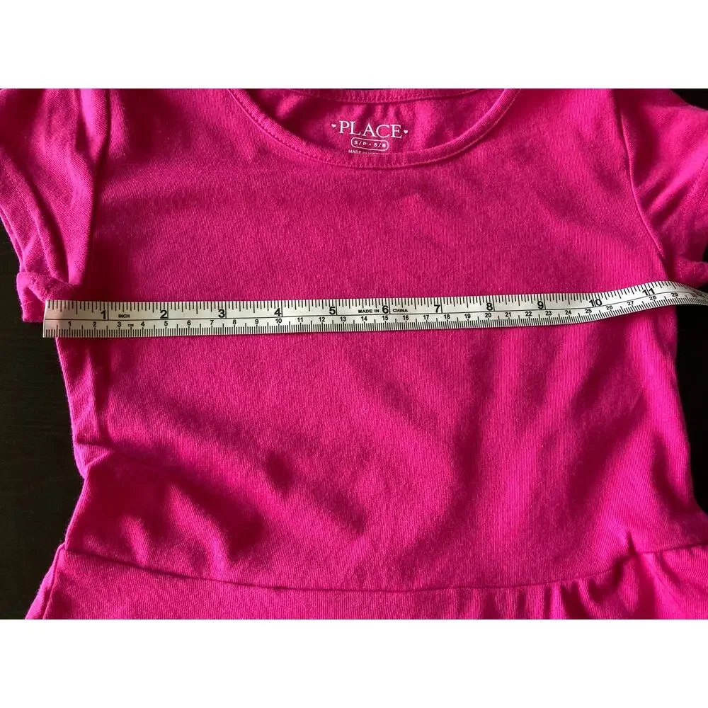 NWT The Children's Place Basic Pink Girls Dress SzS (5/6)